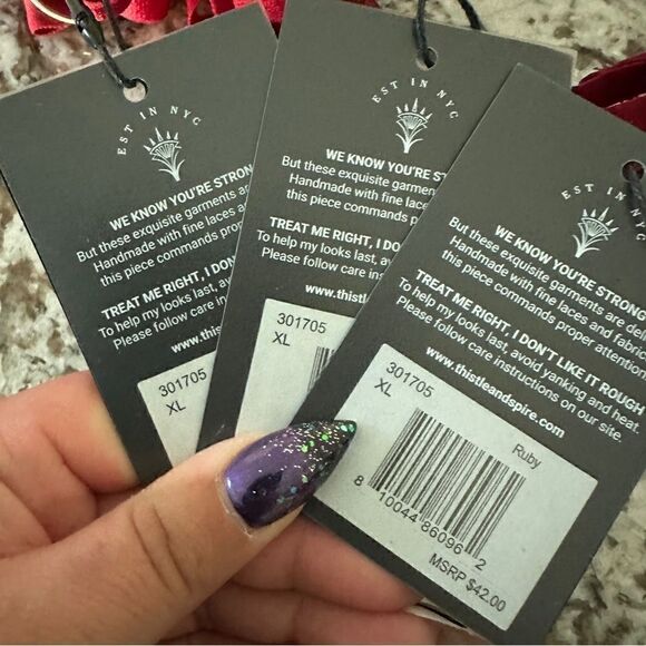 Thistle & Spire strapped in Ruby garter belt lingerie - Picture 8 of 10